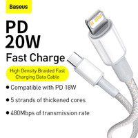 Baseus 20W kabel USB C dla iPhone 13 12 11 Pro Max XR 8 PD szybkie ładowanie dla iPhone kabel ładowarki dla MacBook iPad typ C kabel 2